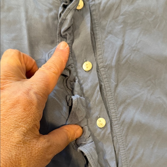 Dylan Blue Ruffled Blouse - Picture 2 of 4